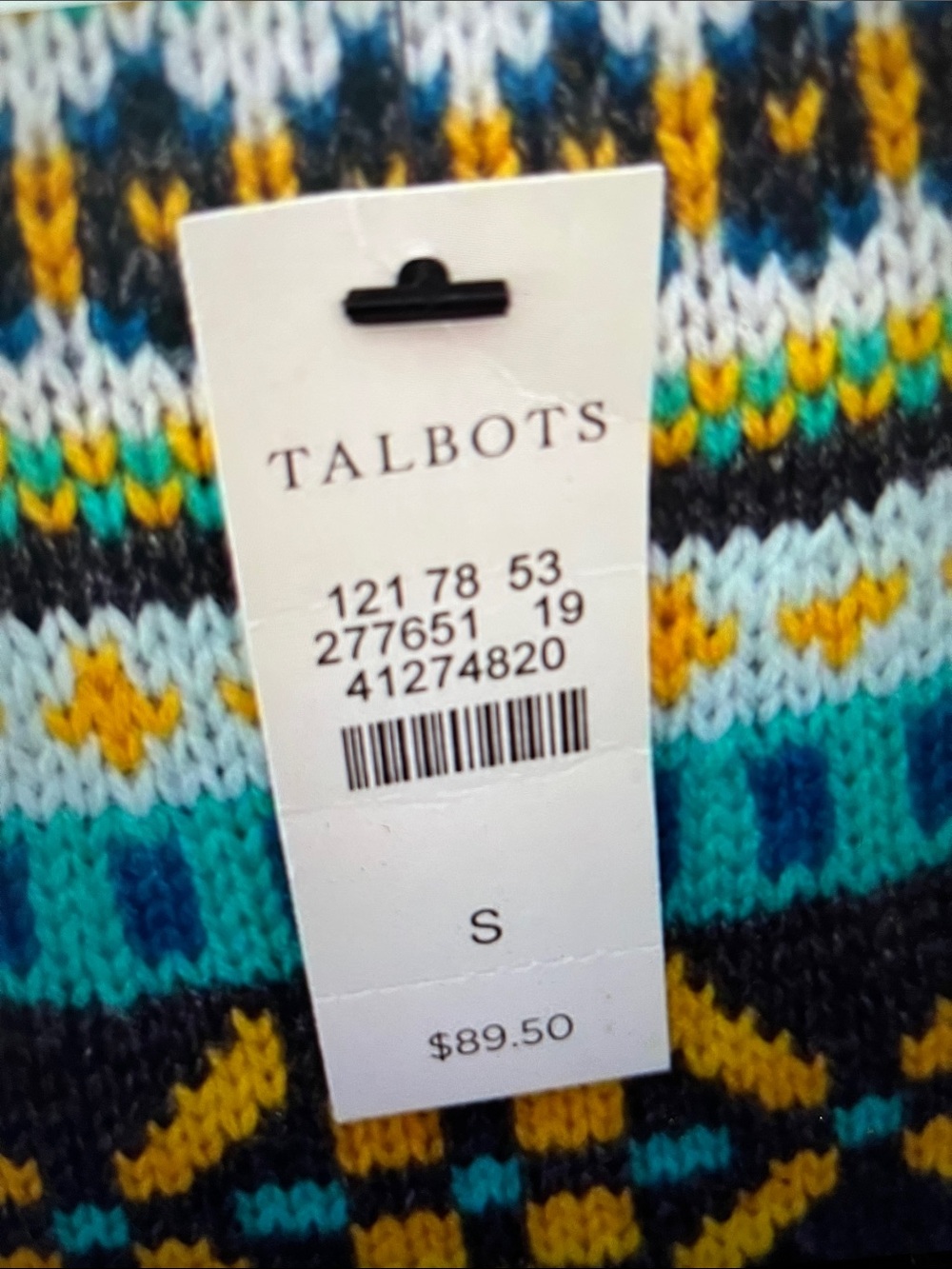 NWOT Talbots Fair Isle Nordic Sweater - Picture 9 of 9